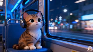 Relaxing Japanese Bus Ride 🚌🐱 Cozy Lofi & Cute Kitten screenshot 4