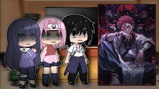 Naruto friends react to naruto as sukuna ||au|| naruto X jujutsu kaisen