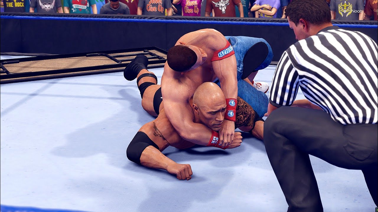 WWE 2K24 John Cena Vs The Rock WrestleMania Match - YouTube