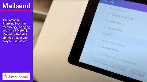 About The Mailcoms Mailsend Franking Machine