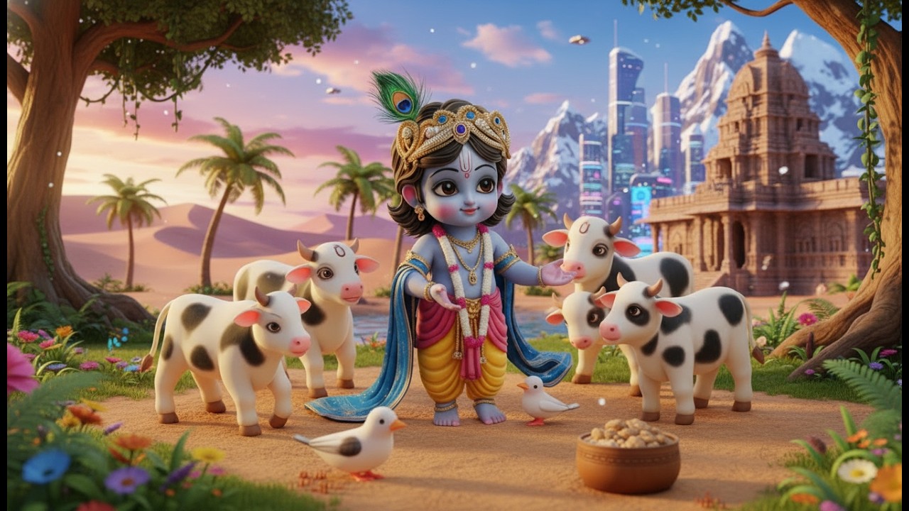 छोटी छोटी गैया छोटे छोटे ग्वाल। Choti Choti Gaiya Chote Chote Gwal। #kanha #krishna #krishnabhajan