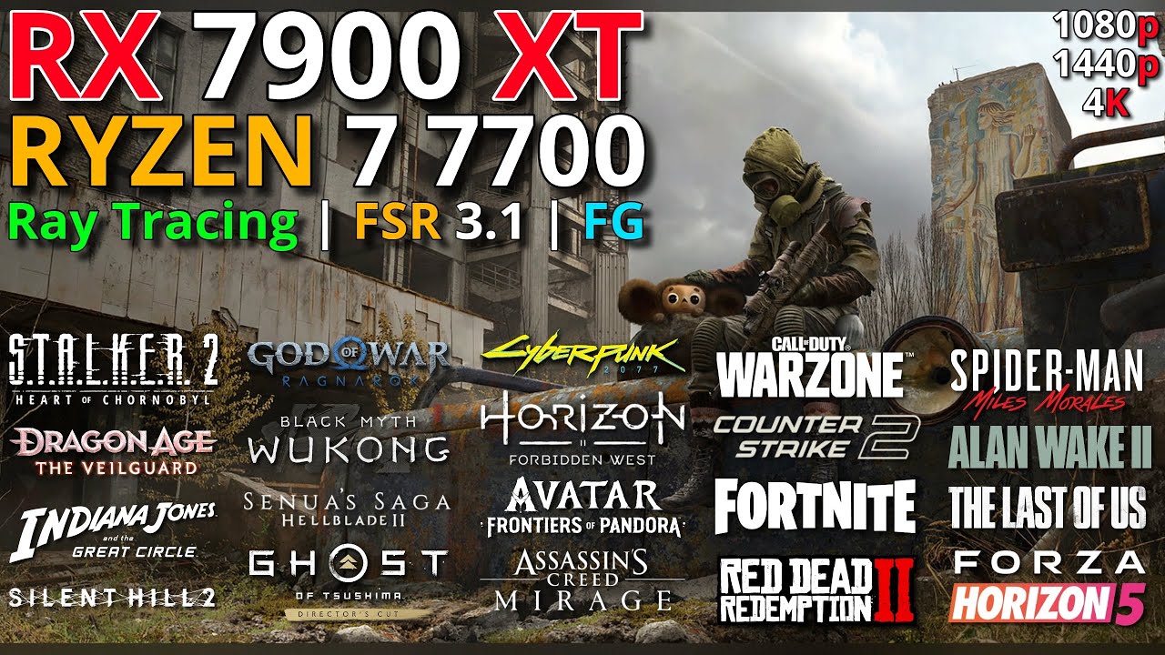 RX 7900 XT + RYZEN 7 7700 | Test in 20 New Games | 1080p