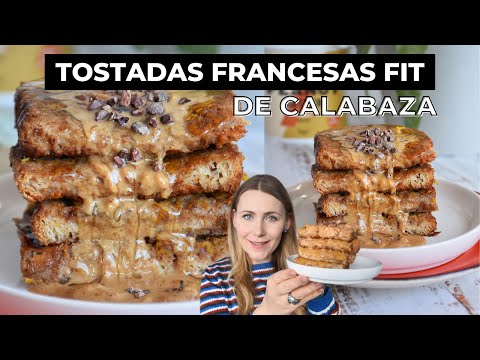 TOSTADAS FRANCESAS de CALABAZA 🎃 Receta de FRENCH TOAST Vegana y Saludable