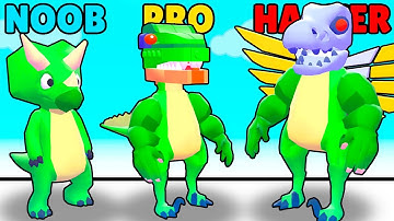 NOOB vs PRO vs HACKER in Dino Merge Run