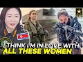 North korean women soldier reacts to Beautiful Women In The USA Forces