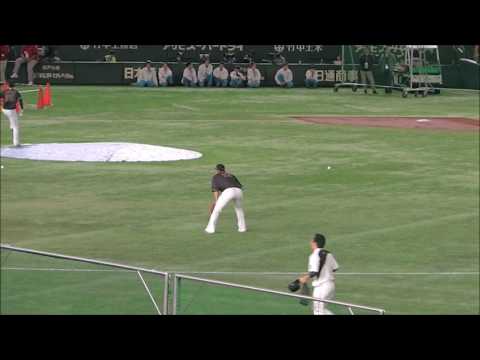 【WBC侍J】中田翔試合前守備練習with♪My HERO～2017/3/12@東京ドーム