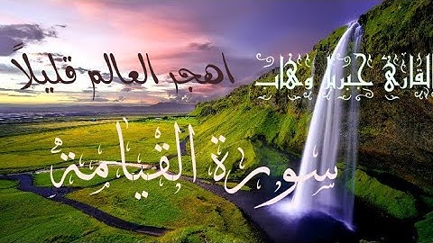 اهجر العالم 🌍 قليلاً 🕰️سورة القيامه القارئ 🎤 جبريل وهاب 🌱HD