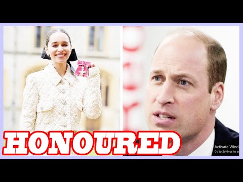 Game Of Thrones Emilia Clarke Honoured By Prince William After Near Death Health Ordeal