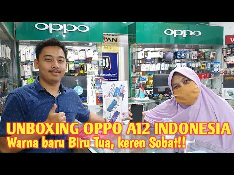 UNBOXING OPPO A12 INDONESIA | Warna baru Biru Tua, keren