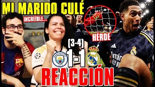 HINCHA MADRIDISTA REACCIONA al CITY 11 (34) MADRID con MI MARIDO CULÉ ¡A SEMIFINALES! ÉPICOOO