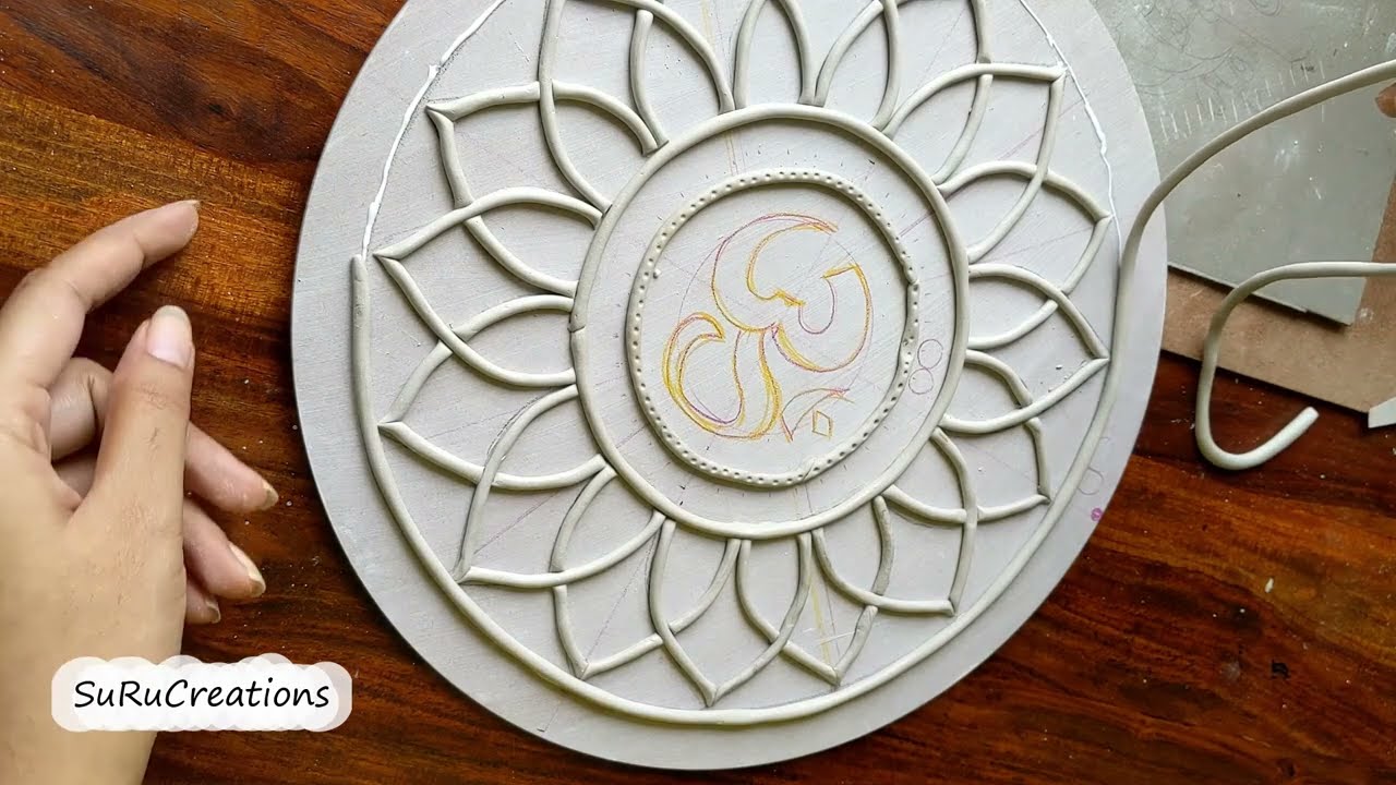 Lippan art | Lippan Art tutorial for Beginners | Mud mirror work | Wall hanging DIY | home decor