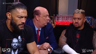 Roman Reigns talks with Paul Heyman and Solo Sikoa - WWE Raw 4/3/2023