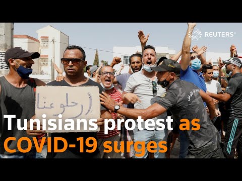 Tunisians protest as COVID-19 surges and economy suffers