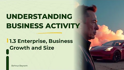 IGCSE Business Studies Ch 1.3 | Enterprise, Business Growth & Size | Entrepreneurs & Expansion