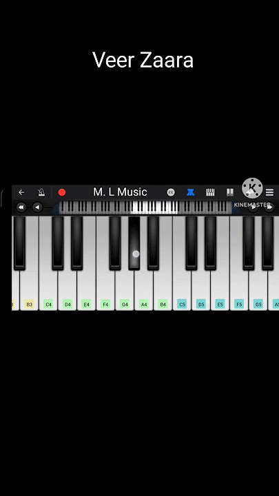 Tere Liye Music / VeerZara/ Mobile Piano Tutorial