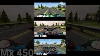 Traffic rider game top bike.1 valkyrie.2 mx450s. 3 kws Rh2 (top speed test)#AmavijitGaming screenshot 5