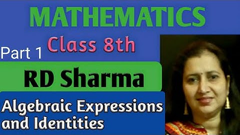 RD Sharma Solutions|Mathematics Class 8th RD Sharma|Algebraic Expressions and Identities|Ex6.6Q1