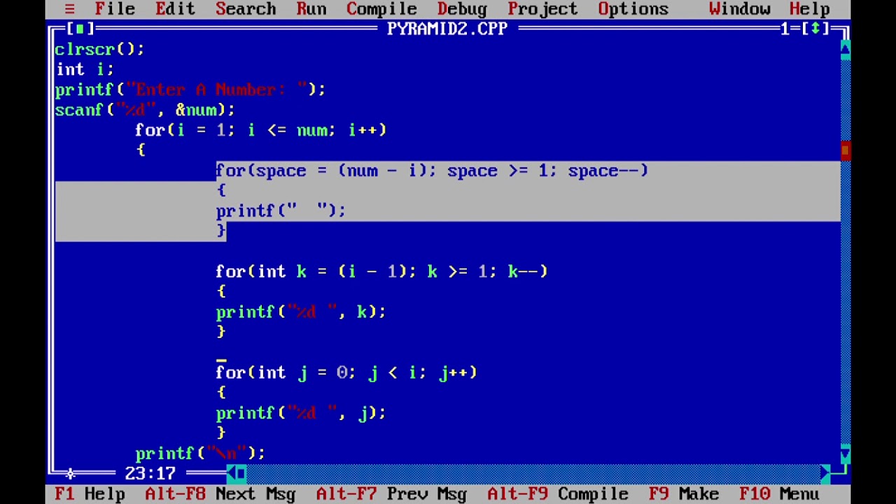 C Program to show ''0'' on Center Line of Triangle - YouTube