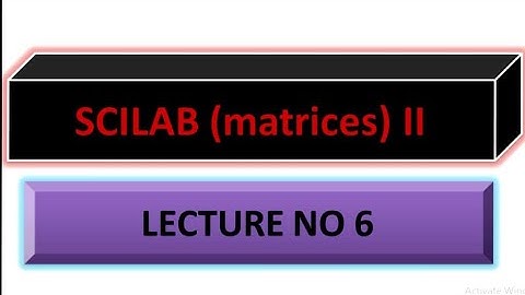 Matrices on  Scilab 2 || determinant || Rank || Trace || Random matrix