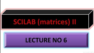 Matrices on  Scilab 2 || determinant || Rank || Trace || Random matrix