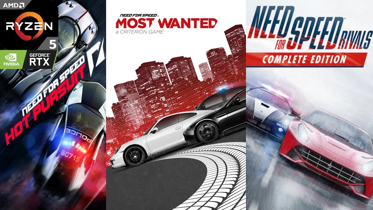Need for Speed Hot Pursuit, Most Wanted, Rivals Benchmark RTX 3050 8gb, AMD Ryzen5 5500