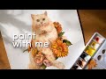 Paint With Me! Painting my cat in watercolor