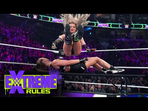 Liv Morgan sentons Ronda Rousey through a table: WWE Extreme Rules 2022 (WWE Network Exclusive)