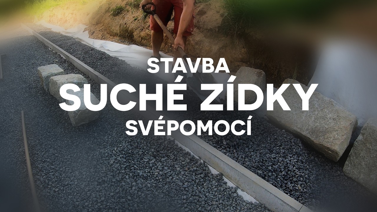 Suchá žulová zídka svépomocí část 1 | #156 Stavba domu svépomocí