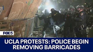 UCLA CAMPUS PROTESTS: Police move in and begin dismantling pro-Palestinian  encampment