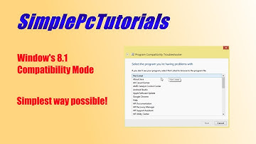 Compatibility Mode - Windows 8.1