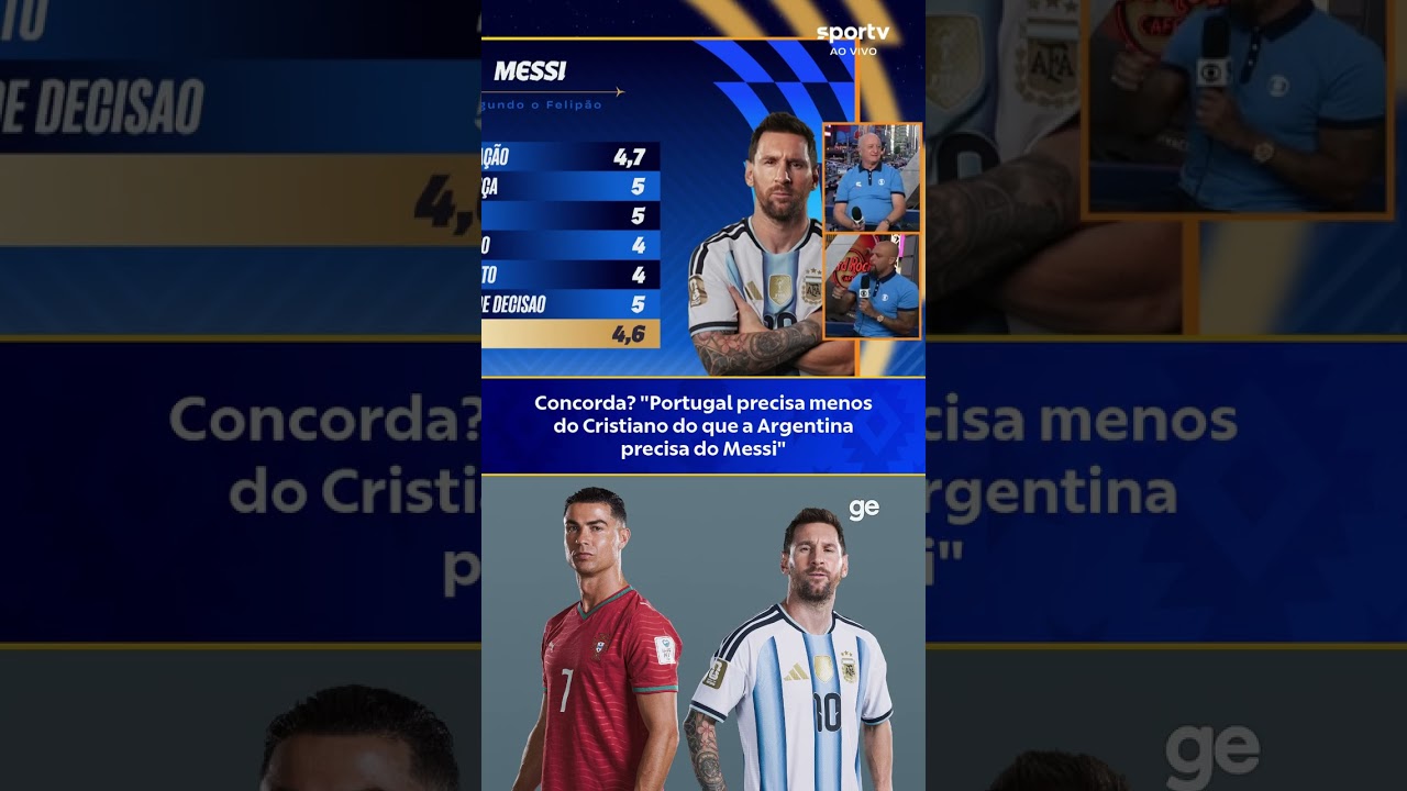SELEÇÃO COPA DEBATE IMPORTÂNCIA DE CR7 E MESSI PARA SUAS SELEÇÕES | #shorts | Copa do Mundo 2026