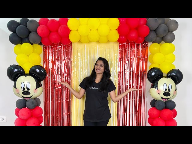 Micky Mouse Theme Birthday Party Decoration at home 
