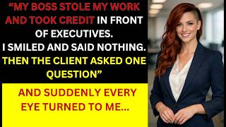 my boss stole my project and took the credit -until the client refused to work with anyone but me