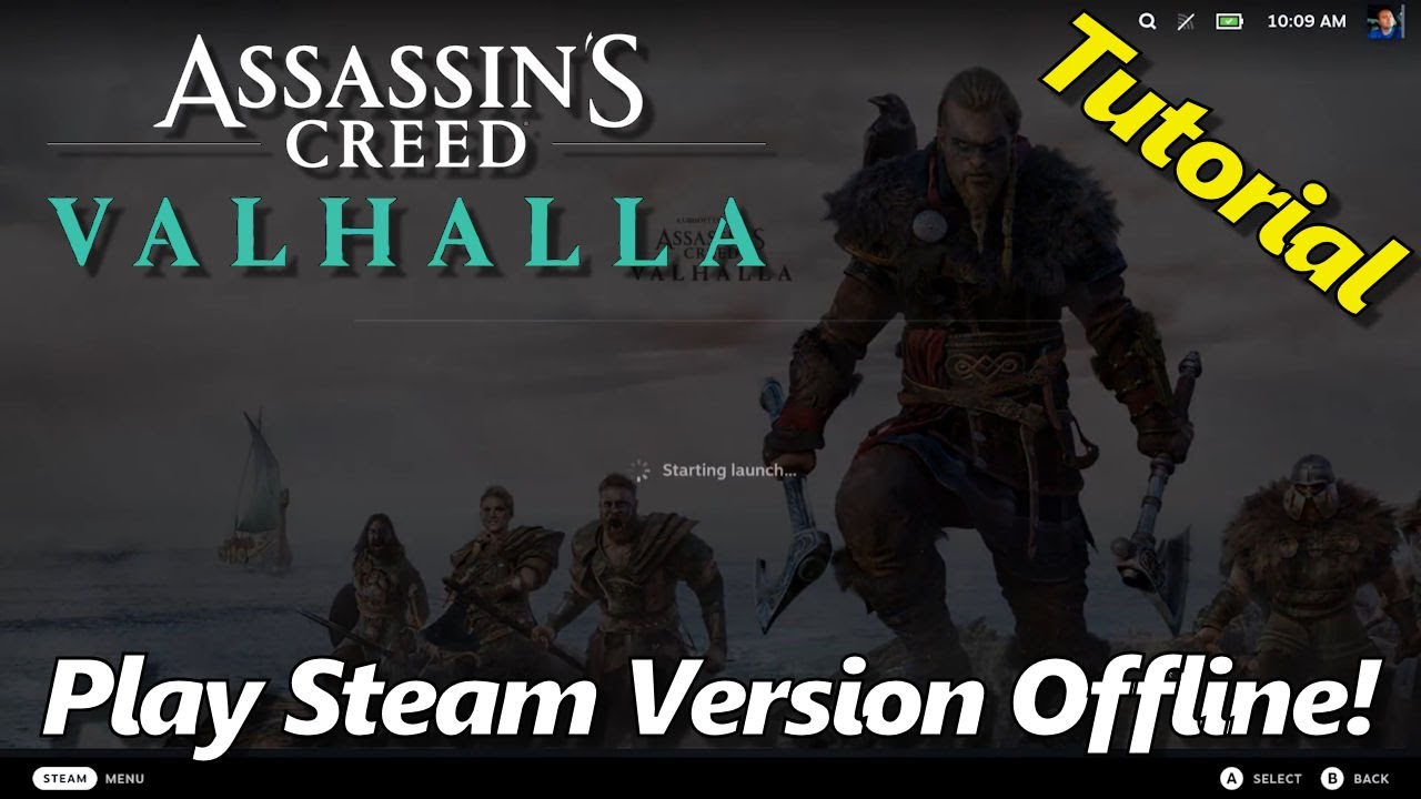 Steam Deck: Play Assassin's Creed: Valhalla (Steam Edition) Offline  (Really!) 