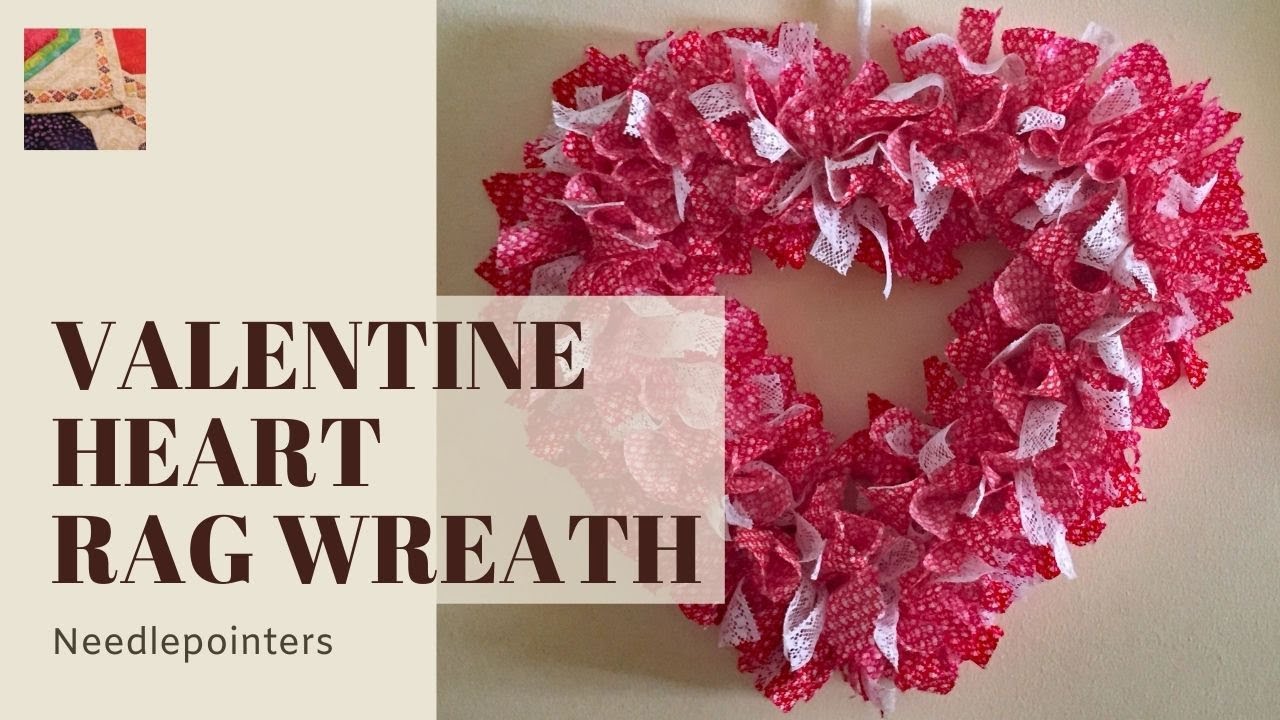 Valentine No Sew Fabric Wreath - Craft Create Cook