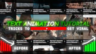 Three Text Animations To Get Viral | After Effects Tutorial