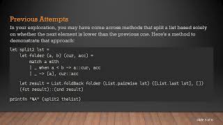 Efficient Ways to Split a List by Element Value in F#