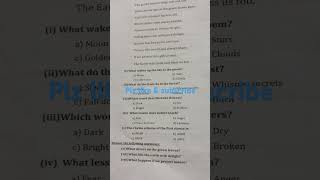 D.A.V public school class -7 subject English annual exam 2025-26 marks 70