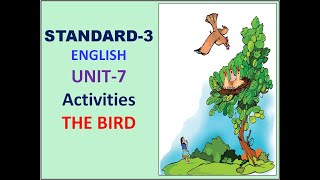 CLASS-3 -ENGLISH - UNIT - 7 -Activities_THE BIRD-(KERALA SYLLABUS) screenshot 4