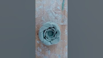 How To Make Handmade Clay Rose Flower Candle🌹. 🪔With Artesanal Center.#handmadediwali, #art,#clayart