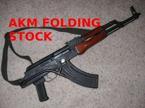 Romanian AKM side folding stock - YouTube.