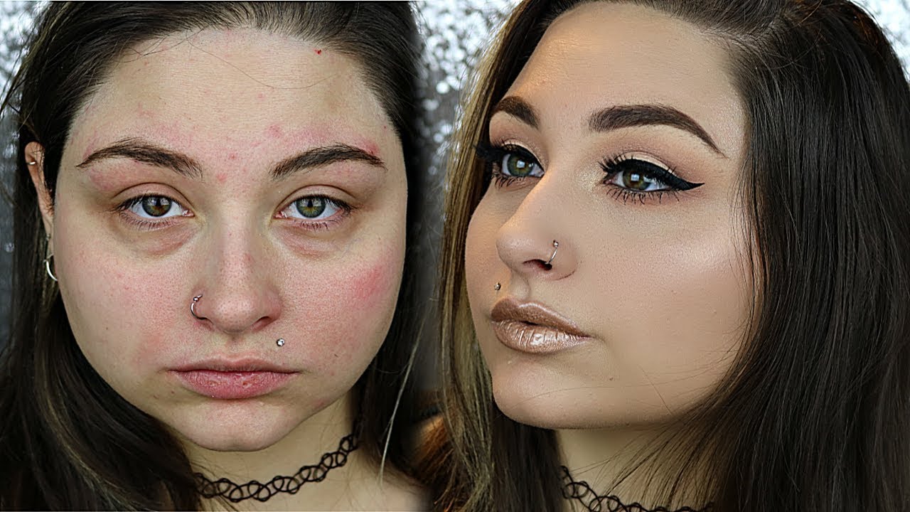 How To Do a full Coverage Makeup How To Cover Acne Blemishes With Makeup Air brushed Makeup