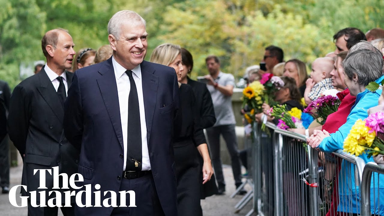 Royals including Prince Andrew, Princess Anne and Prince Edward, greet wellwishers at Balmoral