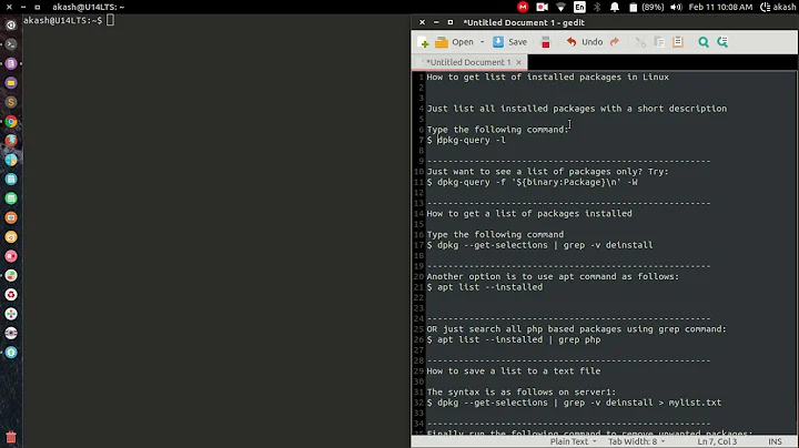 How to get list of Installed packages in Linux(Ubuntu/Mint) and More..