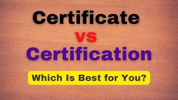 Certificate vs Certification: What is the Difference?  Which Is Best for You? by Pandey Guruji SQL