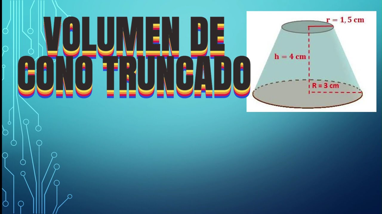 VOLUMEN DE UN CONO TRUNCADO#matematicaparatodosAndy