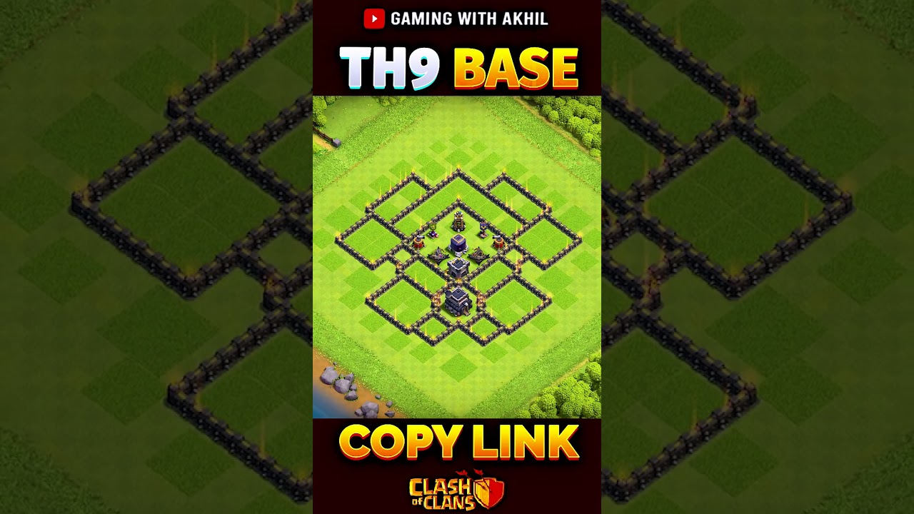 TH9 Most Powerful Base With Copy Link | TH9 Base Layouts - 