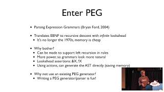 "Writing a PEG parser for fun and profit" - Guido van Rossum (North Bay Python 2019)