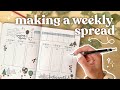 tips for making a WEEKLY SPREAD 🌱 🤎 | bullet journal weekly plan with me