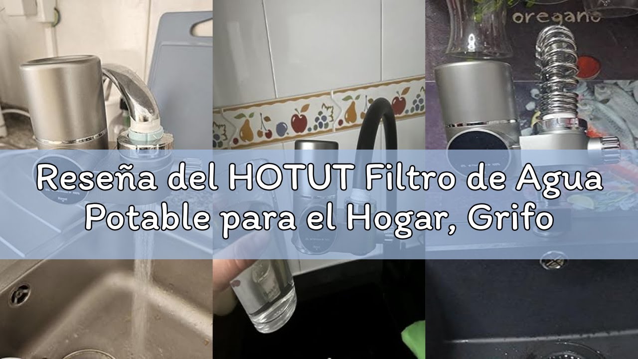 Reseña del HOTUT Filtro de Agua Potable para el Hogar, Grifo con Luz Azul, Indicador LED, 1 Cartucho